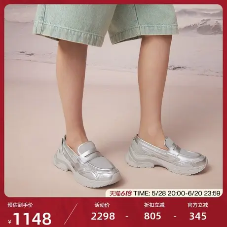 ASH女鞋2025春夏新款ROMIE BIS真皮乐福鞋女厚底一脚蹬休闲鞋单鞋商品大图