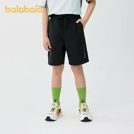 巴拉巴拉2025新款夏季男童短裤运动休闲风中大童中腰儿童透气速干图片