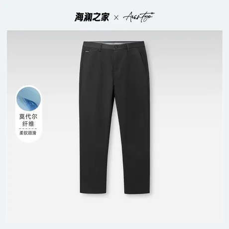 HLA/海澜之家先锋系列休闲裤2023春季新款修身直筒舒适弹力长裤男商品大图