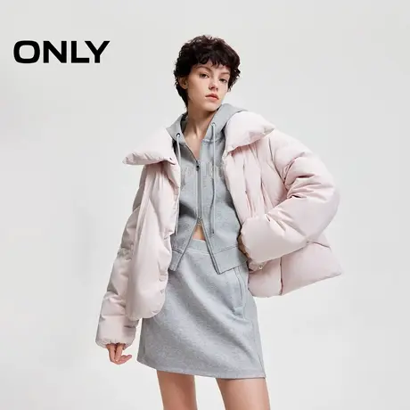 【直播专享】ONLY冬季90白鸭绒云朵感甜美宽松立领羽绒服女图片