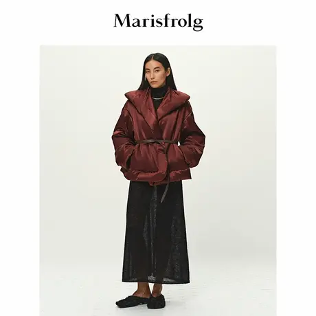 【艺术家灵感】Marisfrolg玛丝菲尔2025春新款白鹅绒廓形羽绒服图片