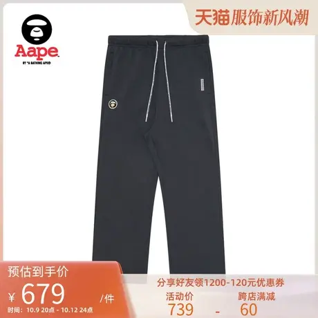 Aape旗舰店男装秋冬字母印花猿颜迷彩徽章潮流休闲长裤A625XXL商品大图