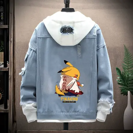 13春季高中初中学生套装牛仔外套男孩15岁潮流帅气夹克14大童春装商品大图