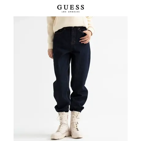 【38上新季】GUESS  女士美式街头风高腰宽松直筒复古牛仔裤图片