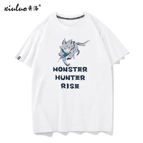 秀洛怪物猎人小怪兽恐龙衣服Monster Hunter Rise短袖崛起T恤男女商品大图