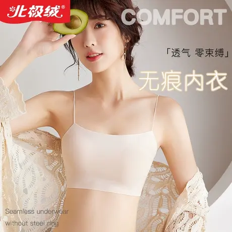 冰丝无痕内衣女裹胸吊带防走光抹胸背心学生高中少女文胸夏季薄款商品大图