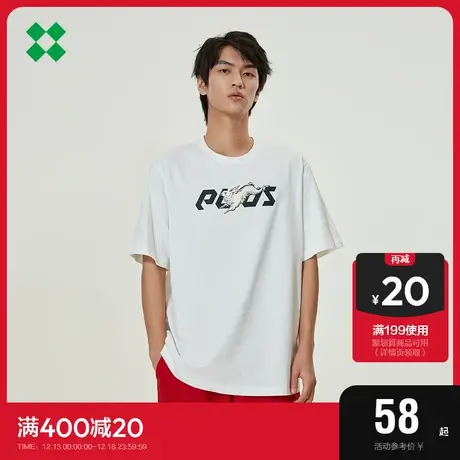 SEMIRPLUS潮牌短袖T恤2023春夏新款男女情侣圆领体恤oversize图片