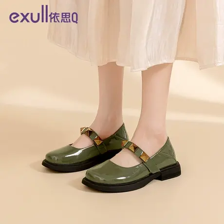 exull/依思Q玛丽珍女鞋2023新款小皮鞋不累脚单鞋女晚晚鞋子商品大图