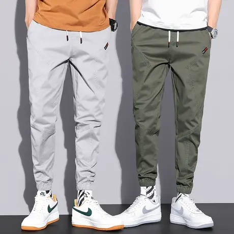 男士纯棉运动工装束脚卫裤春秋款九分裤男裤子休闲裤夏季薄款秋季商品大图