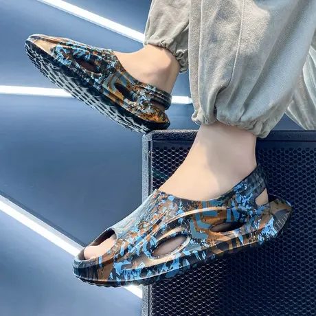 雨鞋男款夏季时尚雨凉鞋厨房防滑鞋胶鞋户外溯溪涉水鞋防水鞋男士商品大图