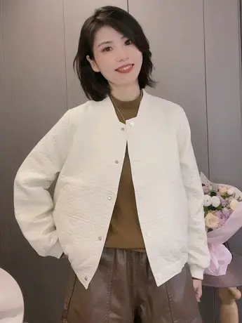 外套女秋款外穿小众设计感韩版休闲宽松显瘦立领棒球服外套夹克潮图片