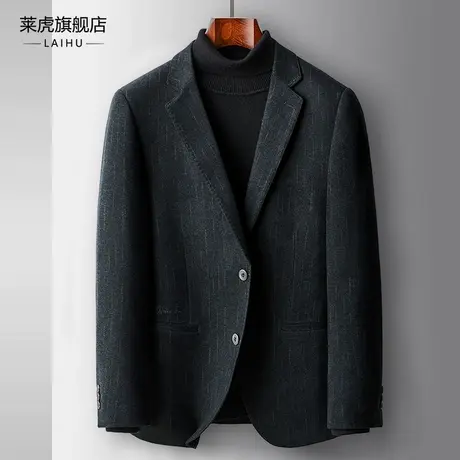 秋冬季新款时尚修身休闲单件小西服上衣男士商务百搭呢子西装外套商品大图