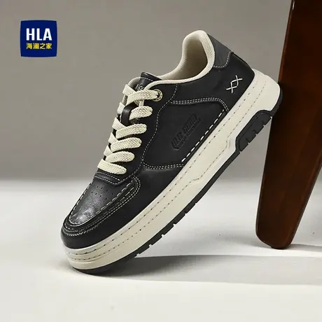 HLA/海澜之家2025新款外穿休闲百搭网孔透气基础运动跑步板鞋男士商品大图