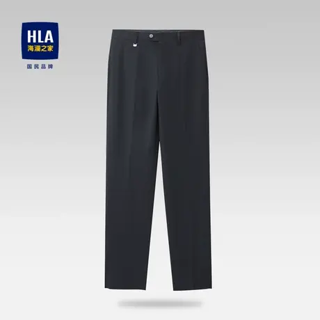 HLA/海澜之家金属装饰西裤23秋季新款直筒商务绅士顺滑垂坠裤子男图片