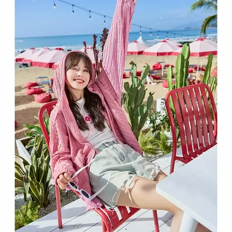 唐狮春夏季薄外套女衬衫外套连帽上衣开衫新款韩系长袖连帽衫tu图片