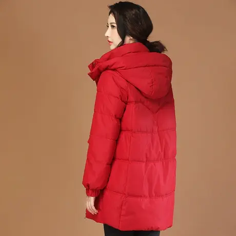 韩潮袭人中长款棉服外套女2023冬季新款显瘦加厚连帽外套保暖棉衣图片