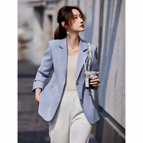 时尚气质显瘦收腰通勤西装外套女士2025年春季新品减龄休闲上衣商品大图