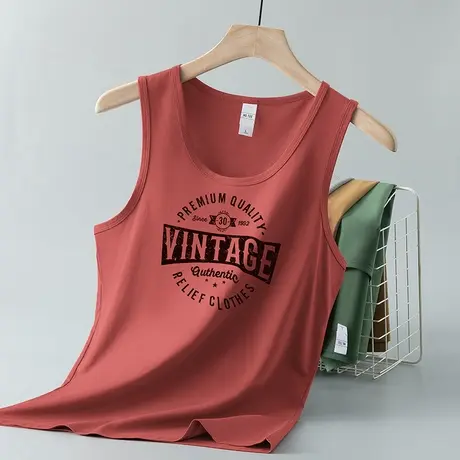 莫代尔背心男夏季健身速干冰丝凉感篮球运动坎肩跨栏吊带无袖t恤商品大图