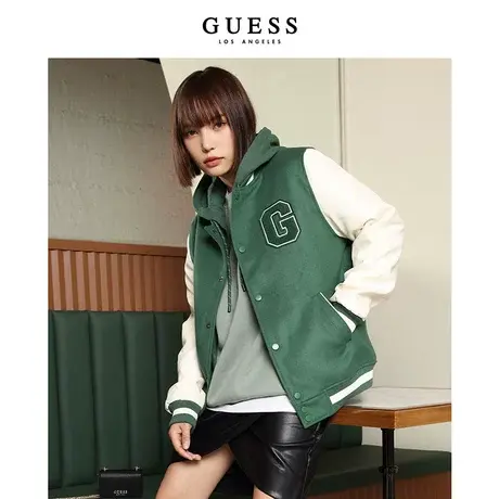 GUESS男女同款简约设计感百搭连帽外套棉服M2BL948105Z商品大图