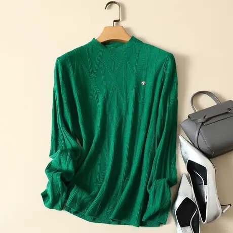 清仓！半高领毛衣套头打底衫女秋冬新款内搭爆款百搭洋气针织衫女商品大图