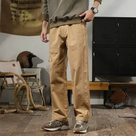 秋冬款纯色潮流男士裤子休闲裤百搭宽松男裤秋季裤子男款休闲长裤商品大图