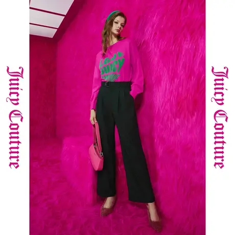 Juicy Couture橘滋秋女女装年新款率性自然刺绣腰带女休闲裤商品大图