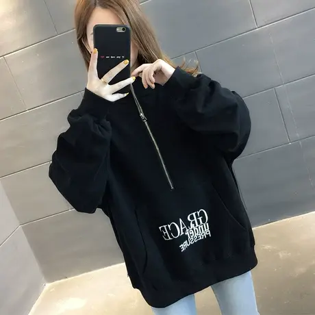 卫衣2023年新款女装韩版秋冬季秋款秋装宽松女士加绒外套爆款上衣商品大图