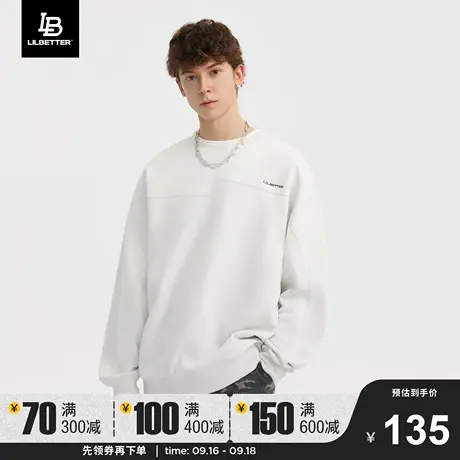 Lilbetter卫衣男秋季新款上衣圆领oversize衣服宽松男装潮牌外套商品大图