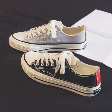 帆布鞋女鞋2023年新款原宿透气百搭ulzzang板鞋子女学生春秋布鞋商品大图