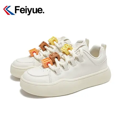 feiyue/飞跃官方休闲板鞋2024春季新款女生厚底百搭透气运动鞋010图片