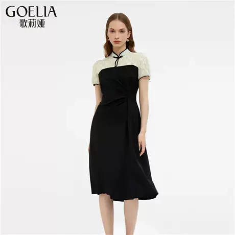 歌莉娅国风旗袍女夏季2025新款小个子盘扣新中式连衣裙1C6C4H5Q0商品大图