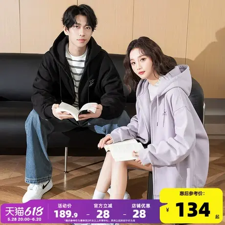【史努比联名款】唐狮2025春季新款情侣外套男女连帽卫衣外套休闲图片