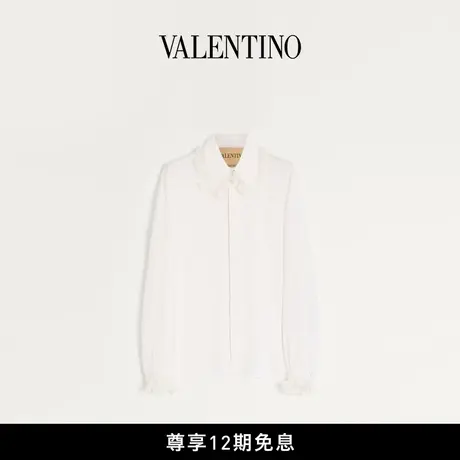 [秋冬新品][12期免息]华伦天奴VALENTINO男士荷叶边真丝绉纱衬衫商品大图