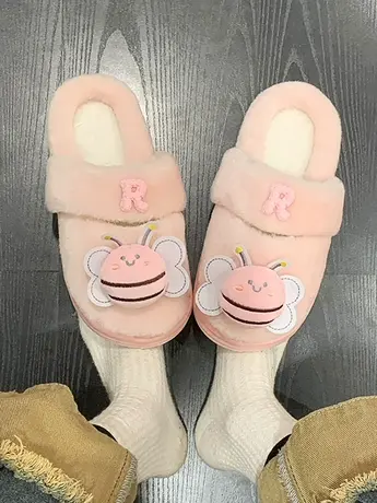 洋气可爱厚底毛茸茸包头拖潮毛毛棉拖鞋女外穿2023年秋季新款时尚商品大图