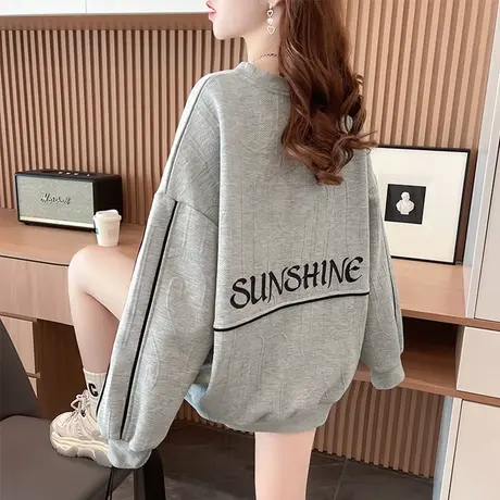 早春装设计感小众卫衣女春秋季韩版宽松薄款百搭小个子上衣外套潮商品大图