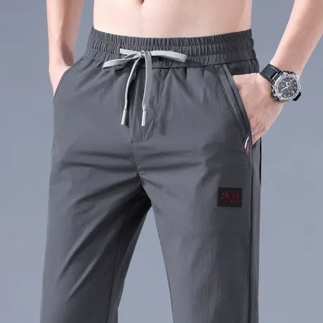 夏季超薄款冰丝裤子男款速干运动裤男士2024新款夏装休闲长裤男裤商品大图