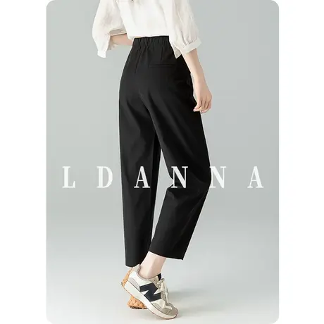 2024新款春夏薄款天丝棉裤子女品牌郑州女裤休闲哈伦裤九分镰刀裤商品大图