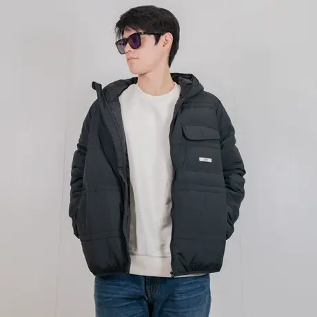 Lee秋冬新款男士灰鸭绒羽绒服连帽舒适外套加厚保暖LMT0011445UK图片