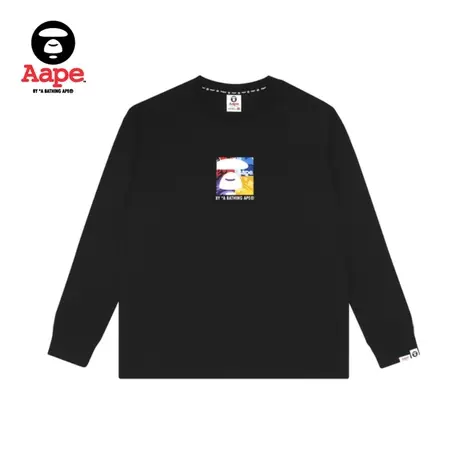 Aape旗舰店男装秋冬多色迷彩猿颜印花潮流长袖T恤0835XXH商品大图