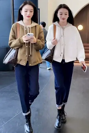 2023秋季新款短外套女休闲夹克衫宽松百搭高级感短款简约棒球服潮图片