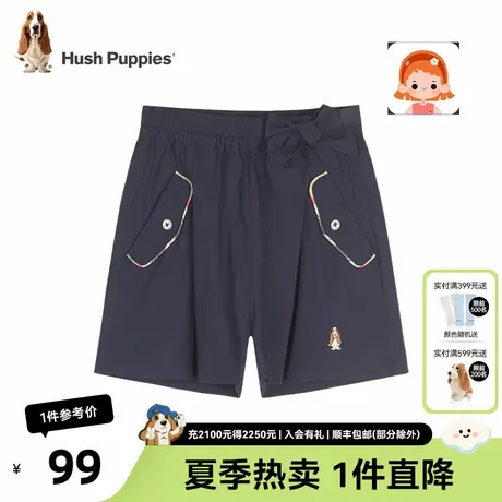 暇步士童装女童短裤夏季新款儿童蝴蝶结五分裤女大童薄款可爱裙裤商品大图