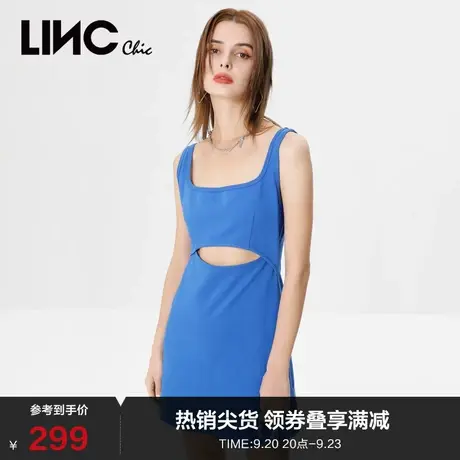 LINCCHIC金羽杰连衣裙动感炫腹修身性感吊带连衣裙女S222KD631图片