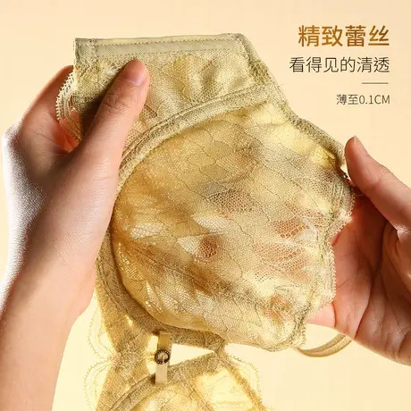 万康精致性感蕾丝内衣女轻盈上托超薄舒适显瘦防走光软支撑文胸罩商品大图