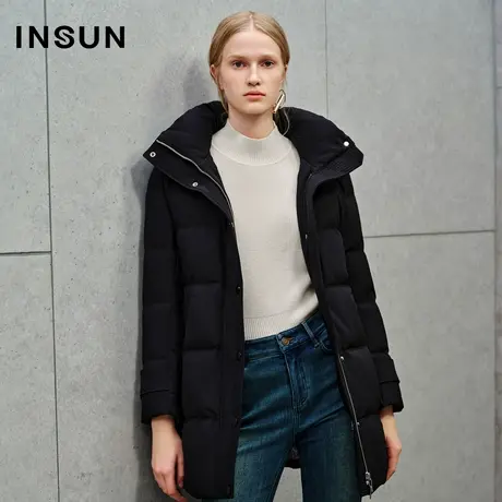 INSUN恩裳线上专选冬季仿羊毛绗线长白山鹅绒羽绒服商品大图