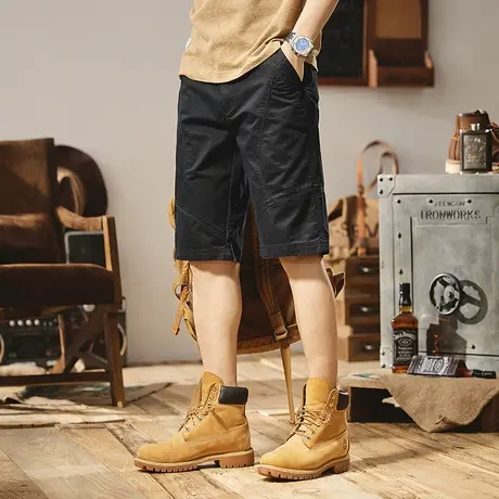 Modi Nick/摩帝尼克美式男士休闲夏季工装短裤复古宽松多口袋大码商品大图