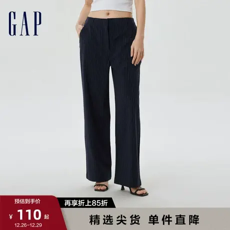 【断码优惠】Gap女装夏轻薄高腰宽松阔腿西装裤宽松休闲裤671563商品大图