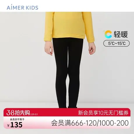 爱慕儿童一体织打底裤女孩秋冬中厚打底长裤AK1827261商品大图