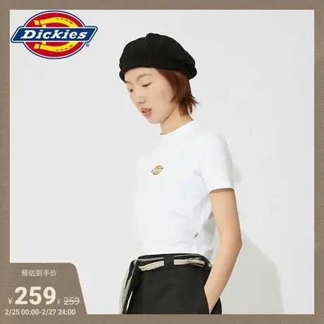 Dickies春夏新款 修身版型女式休闲短款短袖T恤内搭图片