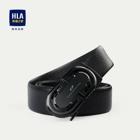 HLA/海澜之家商务大气自动扣皮带2023新款简约压花质感腰带男图片