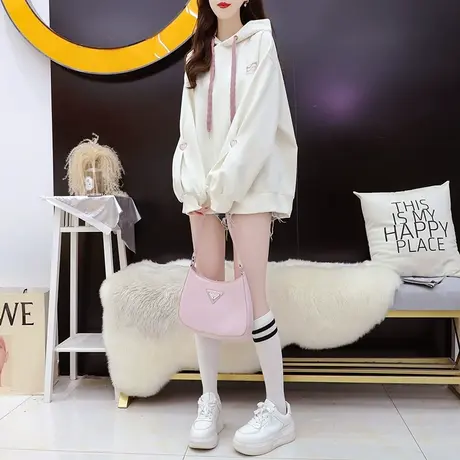 慵懒风连帽卫衣外套女2023年新款早秋季宽松休闲百搭春秋薄款上衣图片